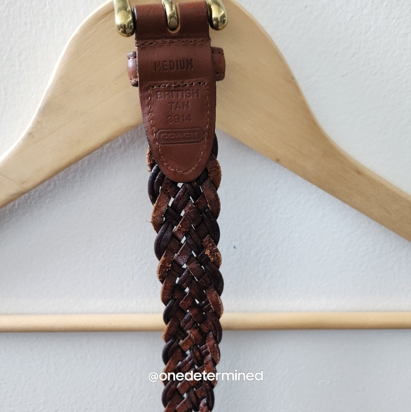 Vintage Braided Leather Coach Belt - Picture 6 of 9